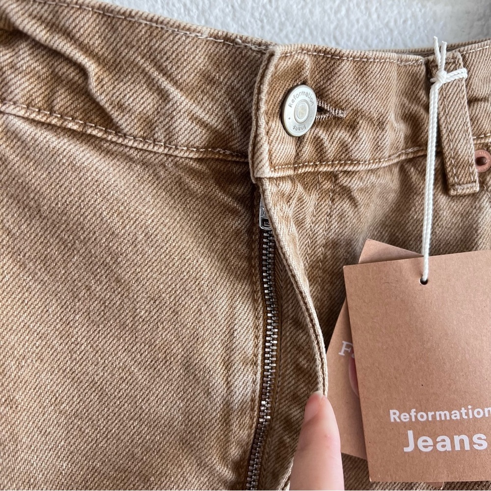 Reformation Tan Denim Skirt - Picture 7 of 15